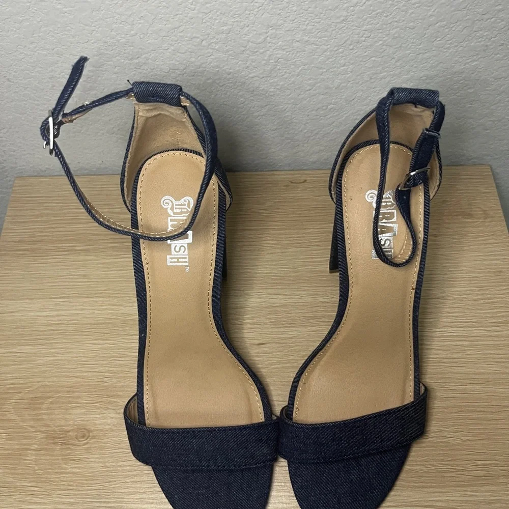 Brash Denim Blue Heels - Picture 7 of 10